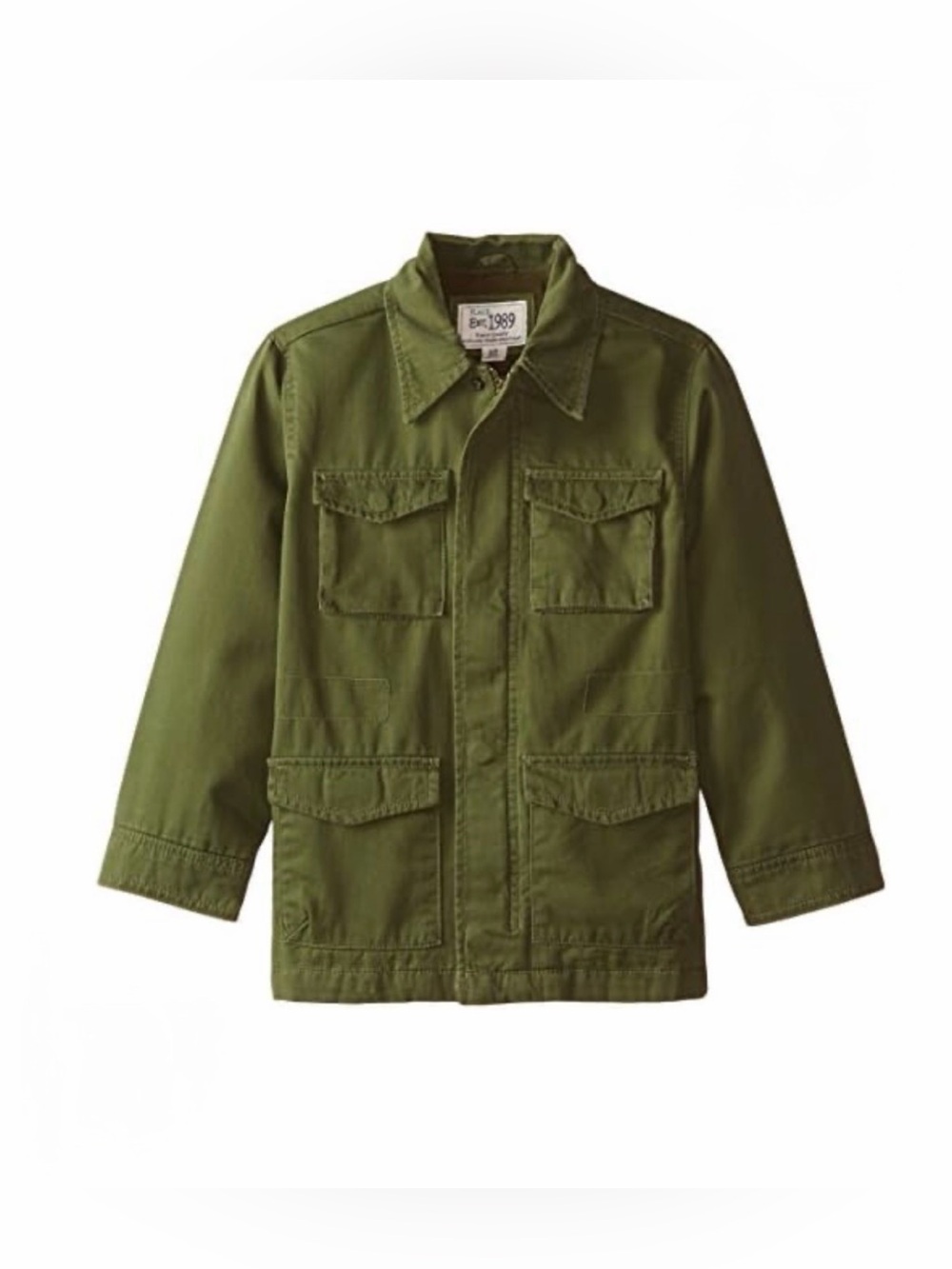 The Children’s Place Olive Green Military-Style Jacket boys 14 extra large XL